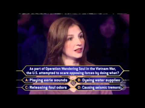 Me on Who Wants to Be a Millionaire - Candace Weddle