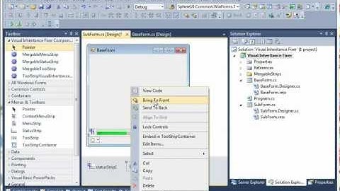 Visual Inheritance For StatusStrip SOLVED
