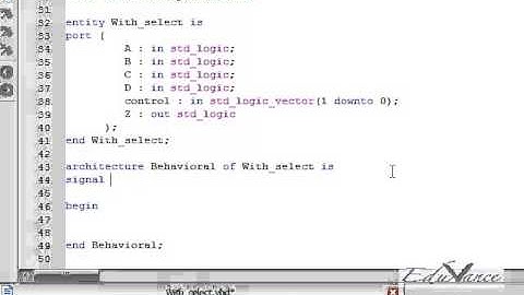 VHDL Lecture 9 Lab3 - With Select Explanation