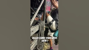 Have you ever seen something like this? #concert #rigging #stadiumtour #climbing #kanyewest