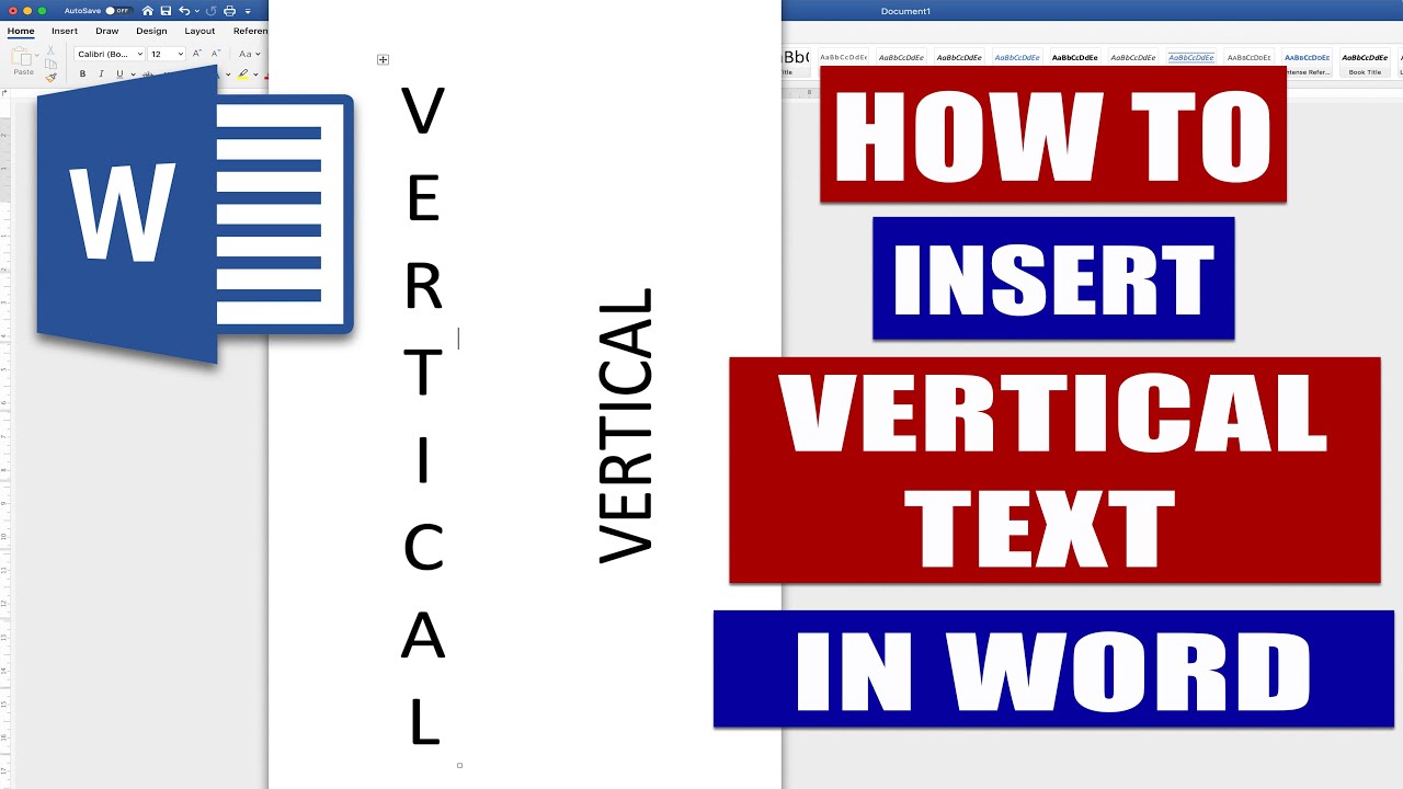 How to insert VERTICAL TEXT in WORD  Multiple ways to type vertically in  Word (EASILY)