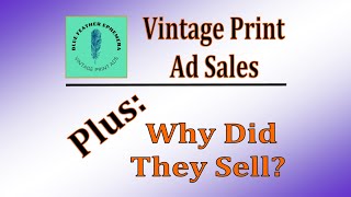 Vintage Magazine Print Ads  What Sold On eBay This Week  Plus, Why Did They Sell?