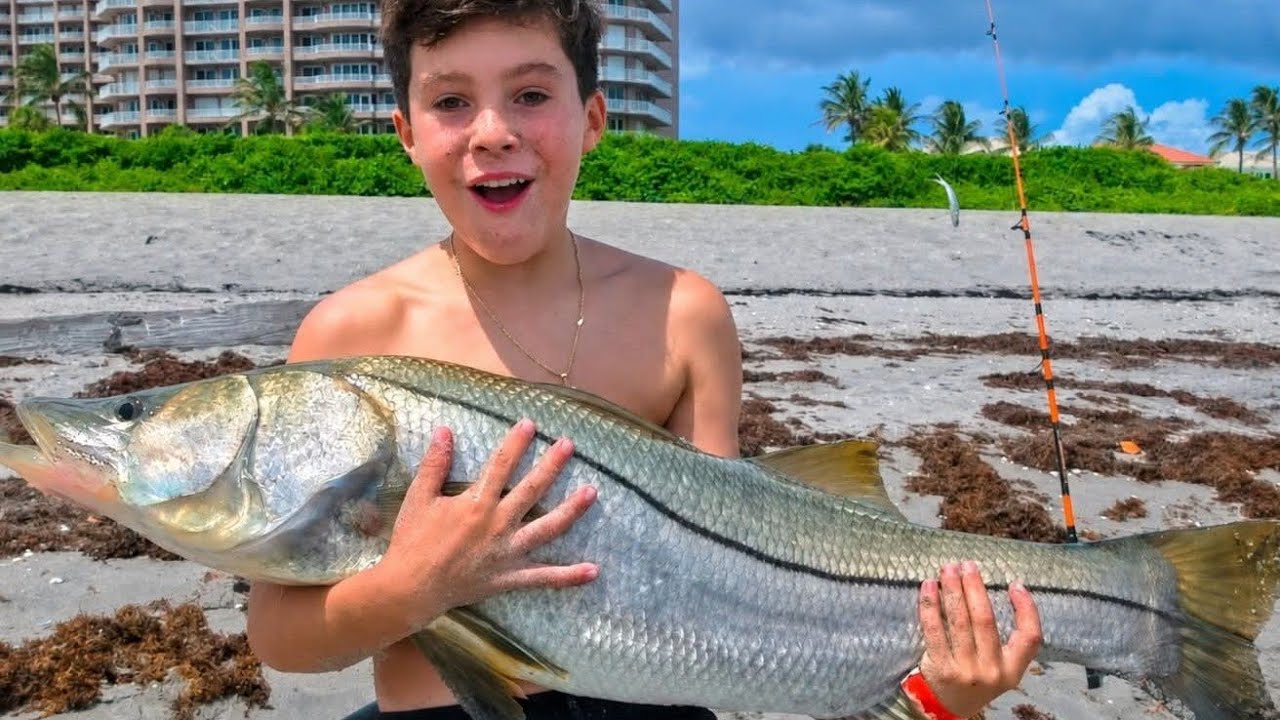 43” SNOOK From the Beach! #fishing #snook #viral - YouTube