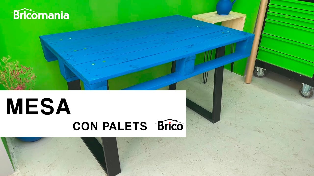 Cómo hacer una MESA alta con PALETS 🔨 ¡Hazlo tu mismo! 👨‍🔧 - Bricomanía  - thptnganamst.edu.vn