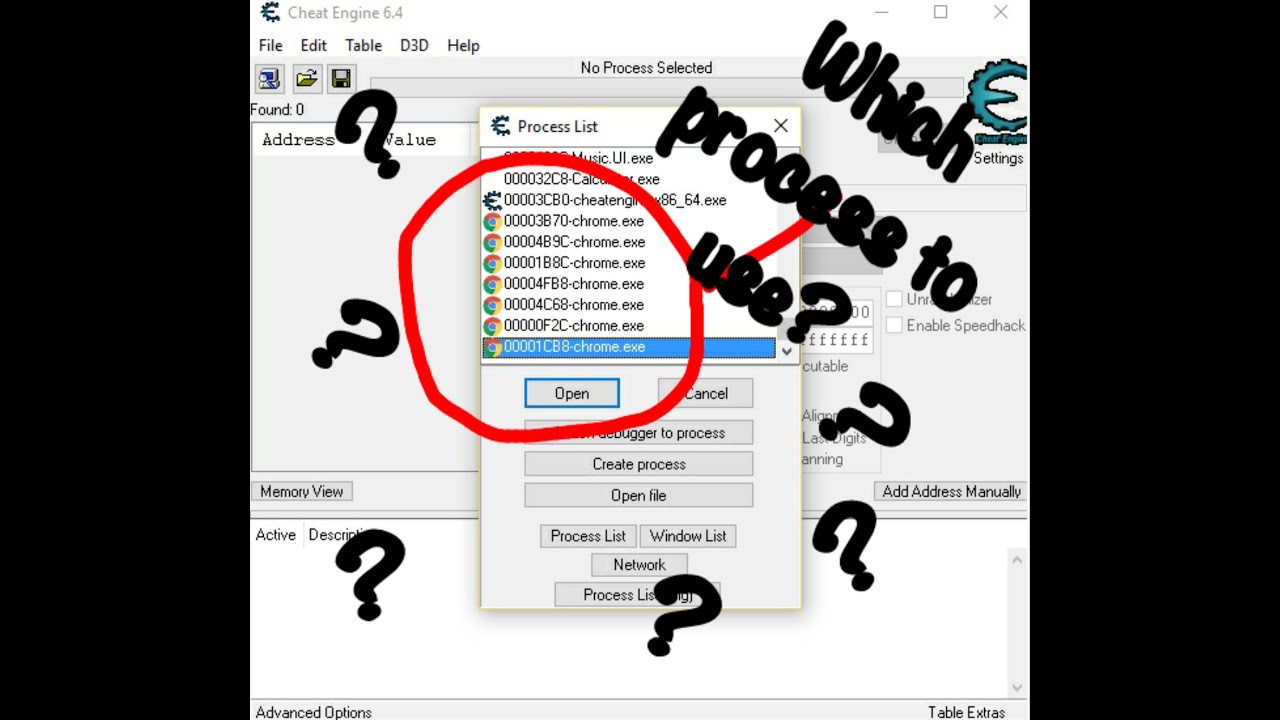 Which Chrome Process To Use With Cheat Engine? - 