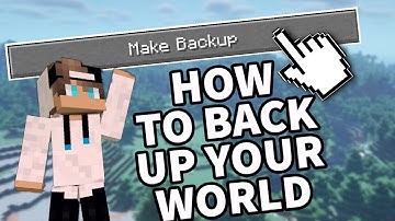 How to Backup your World! Minecraft Java Edition!