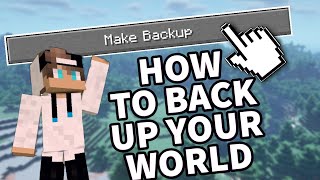 How to Backup your World! Minecraft Java Edition!