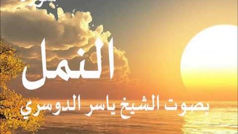 سورة النمل بصوت الشيخ / ياسر الدوسري 27