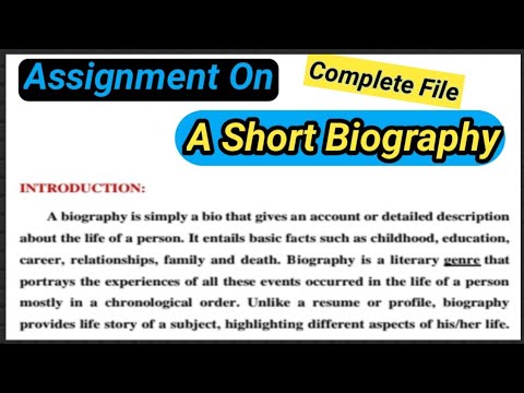 biography english to english meaning