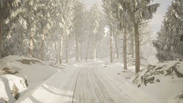 Created Realistic Environment in Unreal Engine 5 | Snowy Forest | Sunny Day