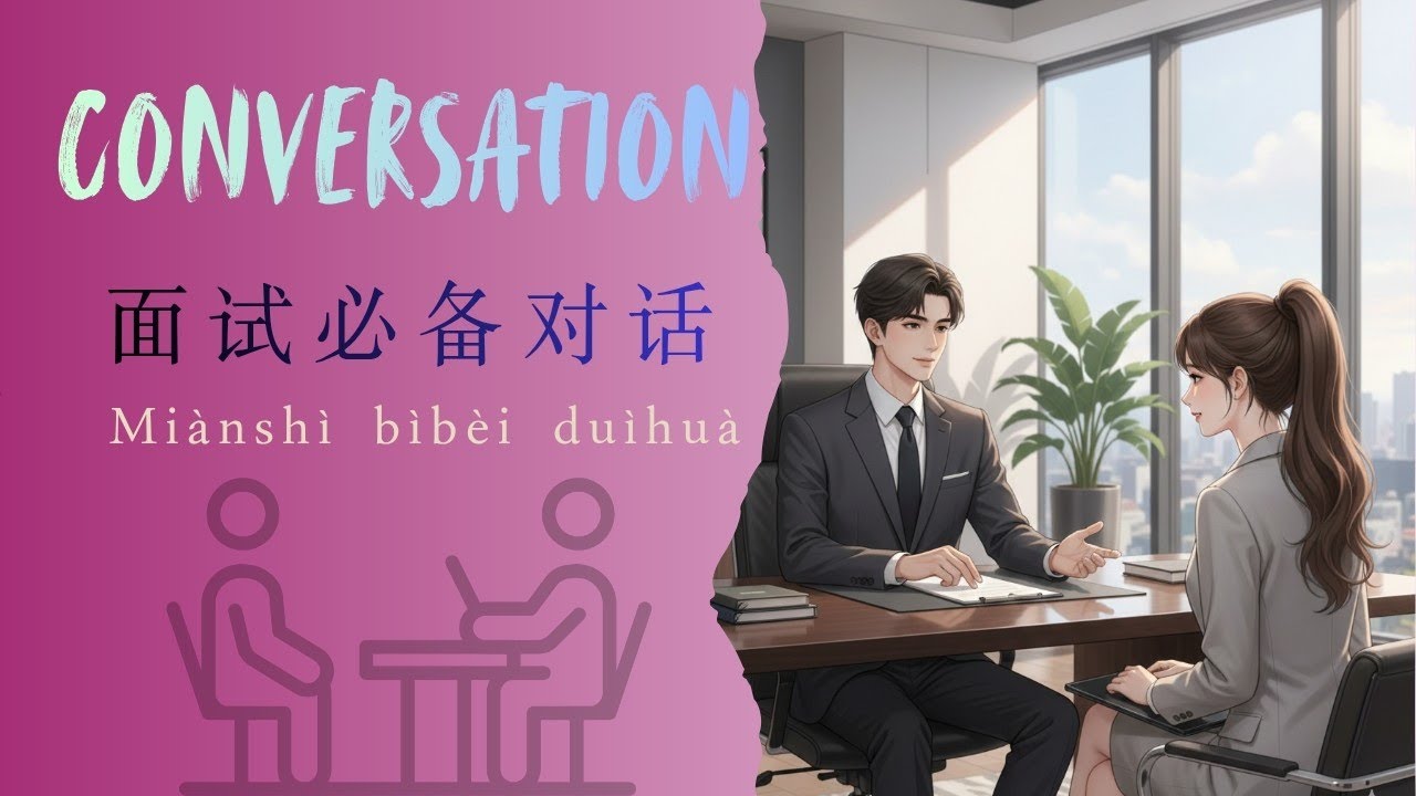 [Learn Chinese] Job Interview Dialogue|面试必备对话(hsk3-hsk4)