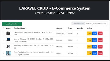 Basic E-Commerce CURD in LARAVEL | Laravel CRUD With Image for Beginners from Scratch