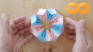 [easy] infinite rotating paper toy origami