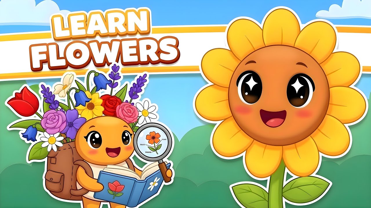 Beautiful Flowers Vocabulary for Kids | Preschool Learning | Educational Video For Kids
