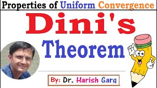 Dini's Theorem for Sequence of Uniform Convergence