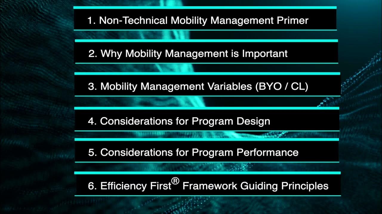 Mobility Management Program Design Course Preview YouTube