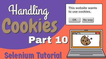 Selenium tutorial for beginners part 10 | Handling Cookies | What is a cookie?