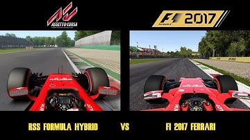 F1 2017 vs Assetto Corsa RSS Formula Hybrid - Side by Side Comparison