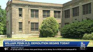 Demolition begins at former William Penn High School in Harrisburg