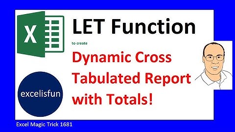 LET Function Advanced Array Formula for Dynamic Cross Tabulated Report. Excel Magic Trick 1681.