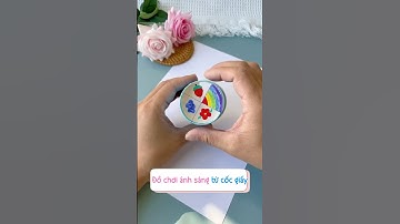 Đồ chơi ánh sáng từ cốc giấy, bạn đã thử chưa #diy #craft  #kids #viralvideo #recycle