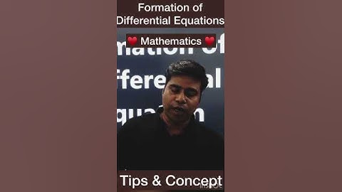 Engineering Math : Formation of Differential Equations || GATE 24/25 || #jee #math #gateexam