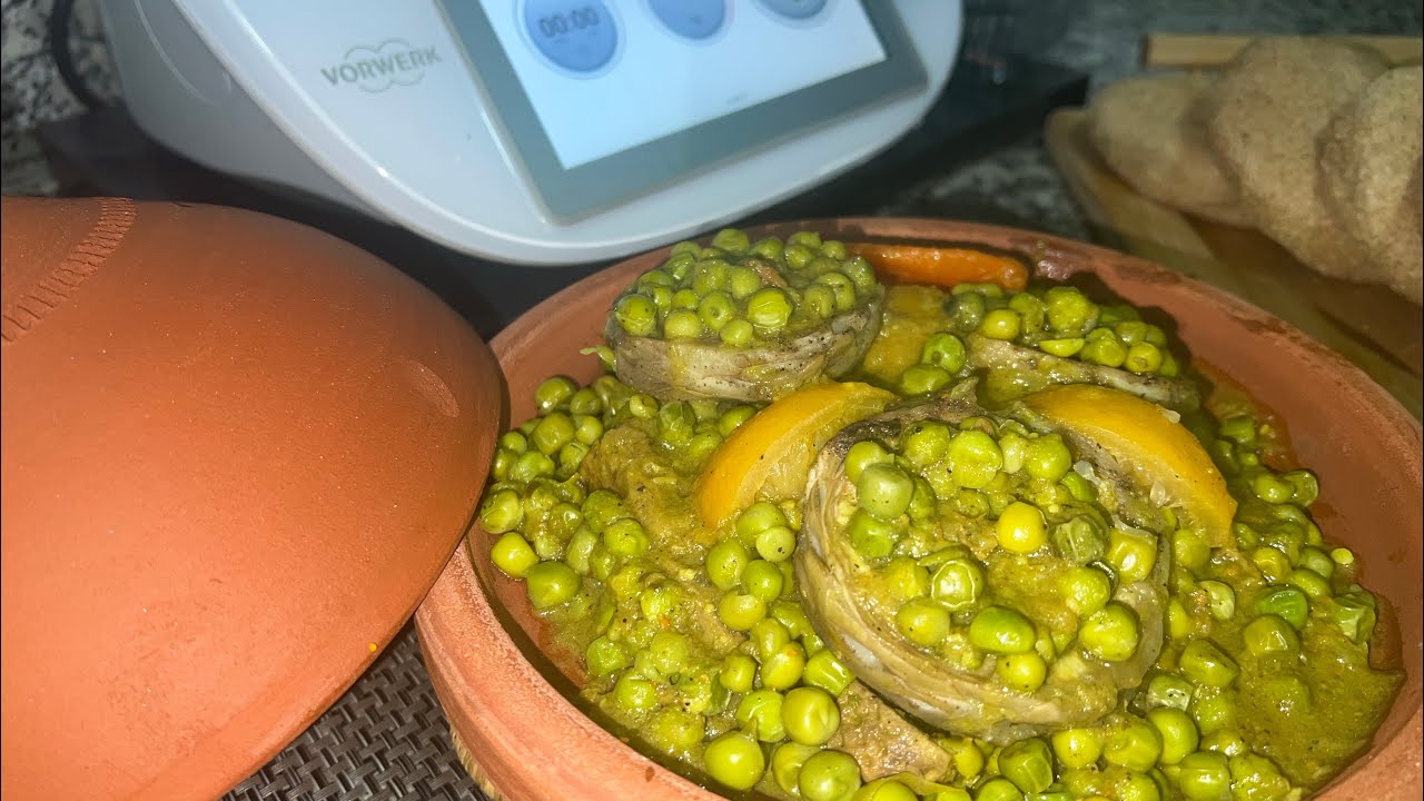 طجين جلبانة والقوق باللحم  بالترموميكس