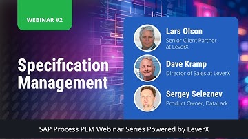 Specification Management | SAP Process PLM | Cloud