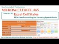 32.0 Excel Cell Styles: Effortless Formatting for Stunning Spreadsheets | Intermediate #excelsteps