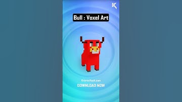 Bull voxel art pack , voxel Bull 3d model, voxel art #minecraft #kritrimvault #sandbox #magicavoxel