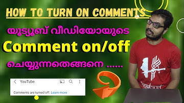 HOW TO TURN ON COMMENTS IN YOUTUBE VEDIO MALAYALAM