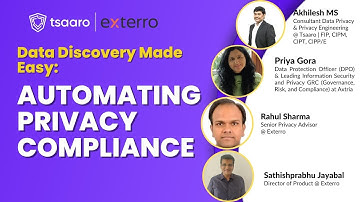 Data Discovery Made Easy: Automating Privacy Compliance | Tsaaro X Exterro | #webinar #dataprivacy