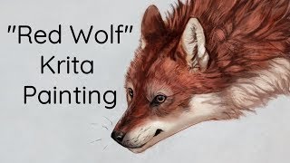 'Red Wolf'• Krita Speedpaint by Noctualis 2,407 views 5 years ago 4 minutes, 12 seconds