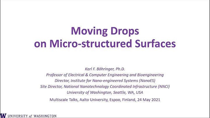 The MultiScale Talk #5 - Karl F. Bhringer - Moving...
