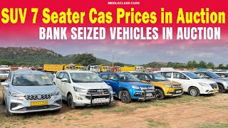Suv Cars Maruti, Toyota, Honda, Hyundai, Tata, Mahindra 7 Seater Cars Price List In Auction