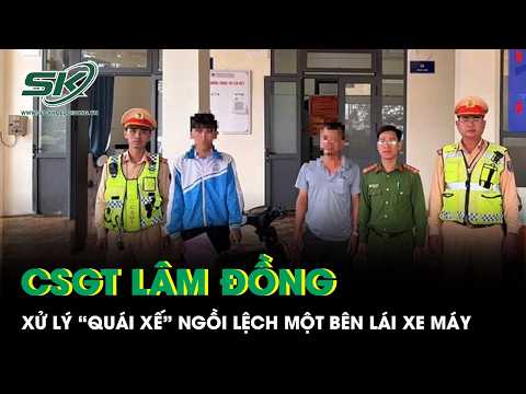 Lam Dong Traffic Police penalize "reckless rider" caught side-saddle on motorcycle in social medi...