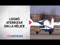 HAZAÑA AERONÁUTICA: Piloto logró aterrizar de emergencia sin la hélice - CHV Noticias