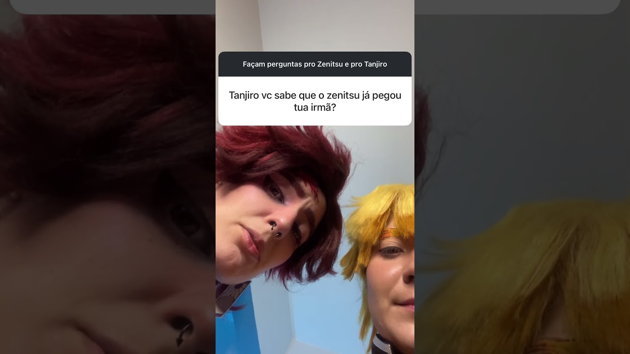 TANJIRO E ZENITSU RESPONDEM!! #cosplay #kimetsunoyaiba #demonslayer @Nandalorenzine