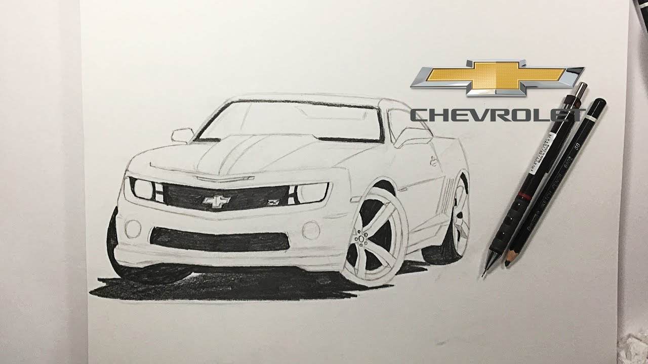 DIBUJANDO UN CHEVROLET CAMARO ( TUTORIAL ) - YouTube