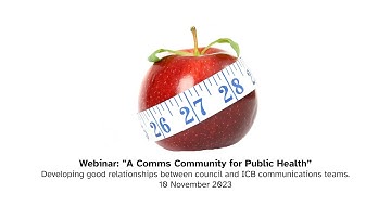 Public Health Comms Hub Webinar 1: A comms community for public health