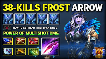 EPIC 38-KILLS FROST ARROW QUEEN Drow Ranger | Daedalus + Stygian LVL2 DESO | Insane Multishot Damage