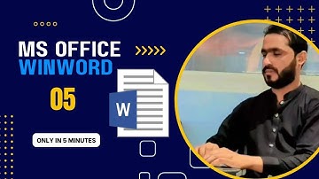 *MS office**WINWORD* Lesson NO: 5 Cut, Copy, Paste, Format painter   #*(In Sindhi)