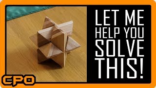 SOLVE Puzzle How To - Wooden Bamboo Star Puzzle
