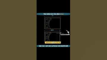 Tính năng mở rộng của lệnh SCALE trong AutoCAD. #shorts