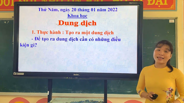 Dung dịch là gì khoa học lớp 5