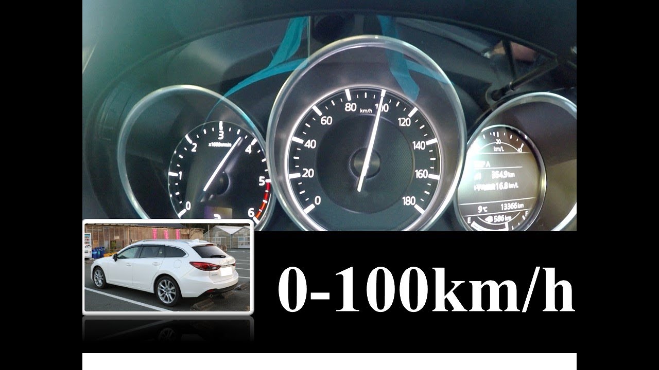 0 100km H 加速 Mazda Atenza ワゴン ディーゼルターボ 2 2l 6mt Youtube