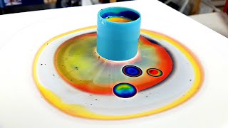 White Base Open Cup - CELLS Go Crazy Again!😄 Acrylic Pouring | Fluid Art | Acrylic Pour Cells