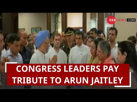 Congress leaders pay tribute to former Finance Minister Arun Jaitley