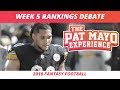 2018 Fantasy Football — Week 5 Rankings, Starts, Sits, Sleepers and Busts