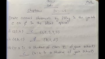 Class 11 ll Chapter Sets Ex :- 1.3 ll Question no.1 and 2 Answer.